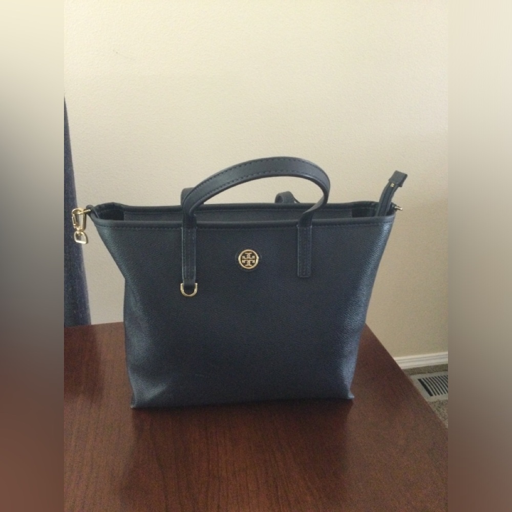 Tory Burch Dark Blue Tote Bag